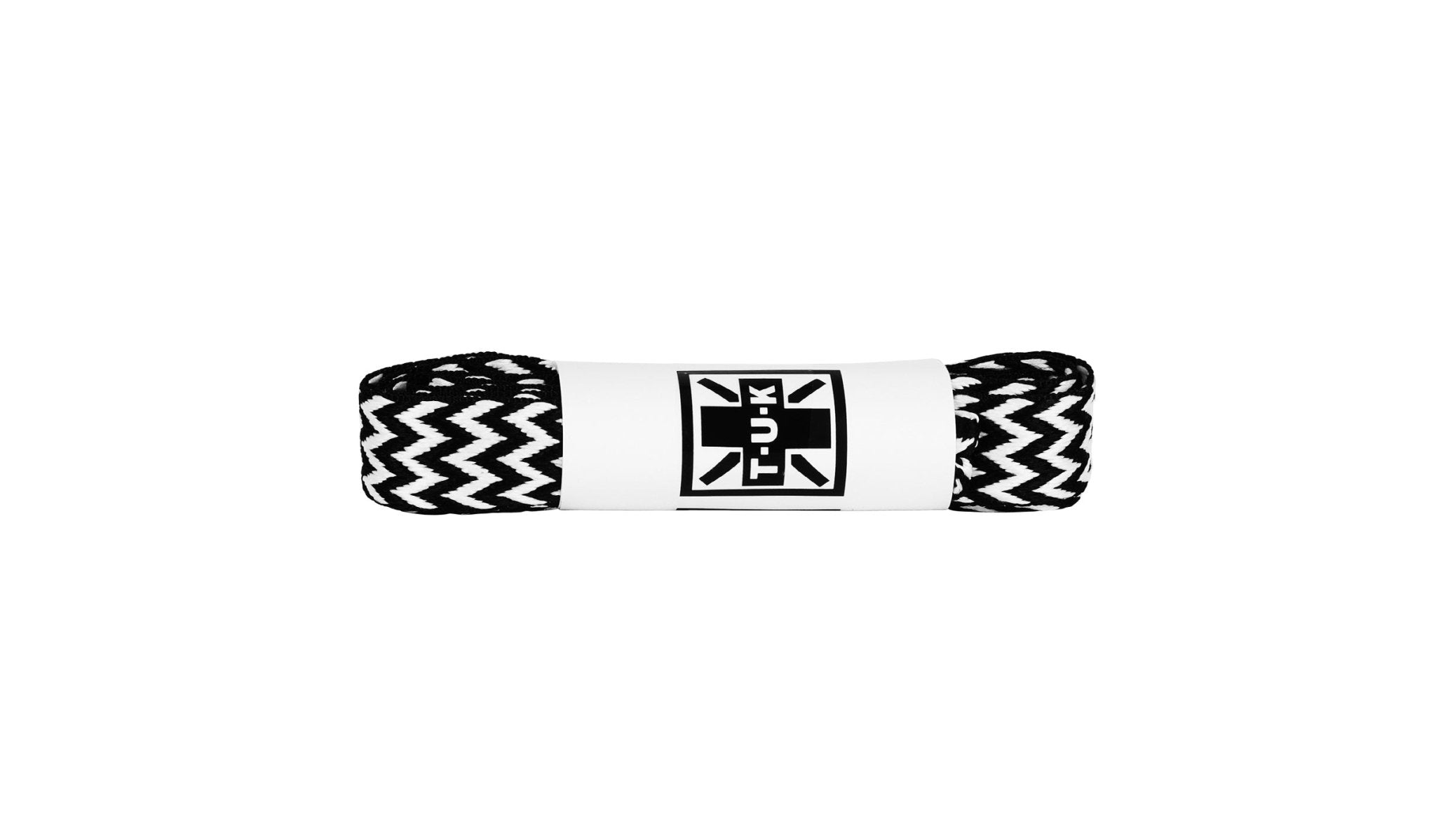 T.U.K. Shoes LC067-75-FTBWCK Black & White Chevron Flat Laces LC067-75-FTBWCK