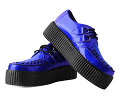 T.U.K. Shoes V3156 Blue Metallic Sparkle Viva Mondo Creeper