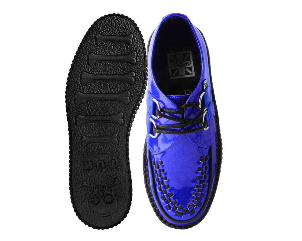 T.U.K. Shoes V3156 Blue Metallic Sparkle Viva Mondo Creeper