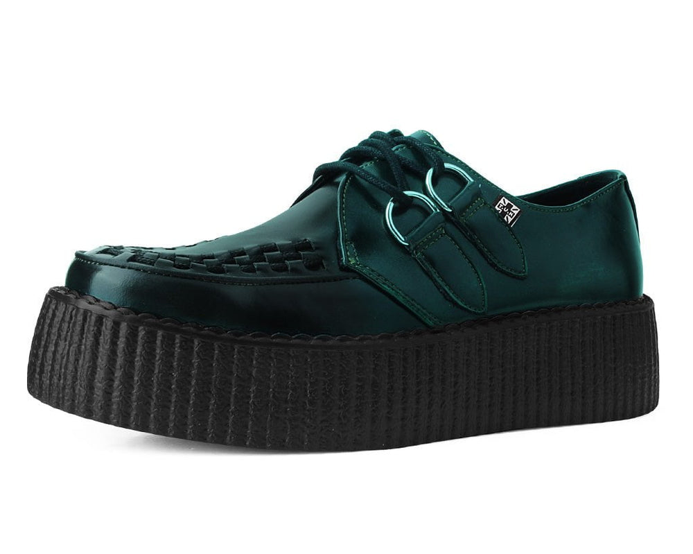 T.U.K. Shoes V3191 Green Rub-Off Mondo Creeper