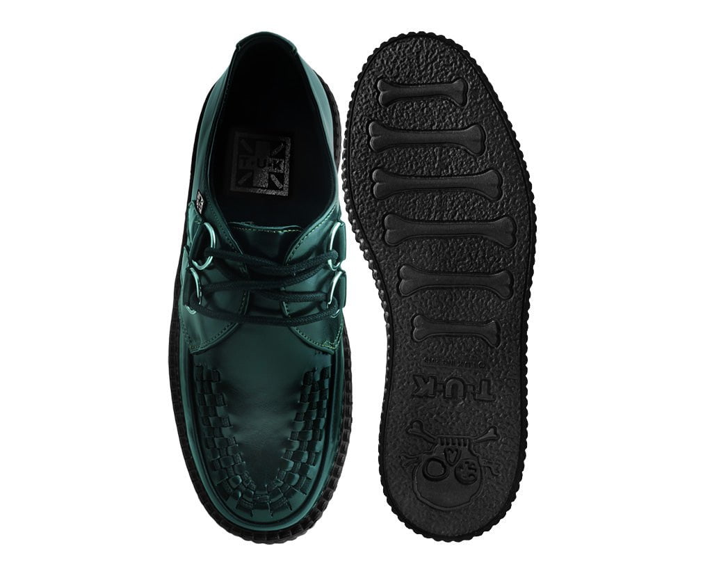 T.U.K. Shoes V3191 Green Rub-Off Mondo Creeper