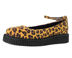T.U.K. Shoes A9987L Mustard Leopard Pointed Ballet Creeper