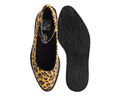T.U.K. Shoes A9987L Mustard Leopard Pointed Ballet Creeper
