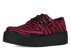 T.U.K. Shoes V3335 Red Zebra Viva Mondo Creeper