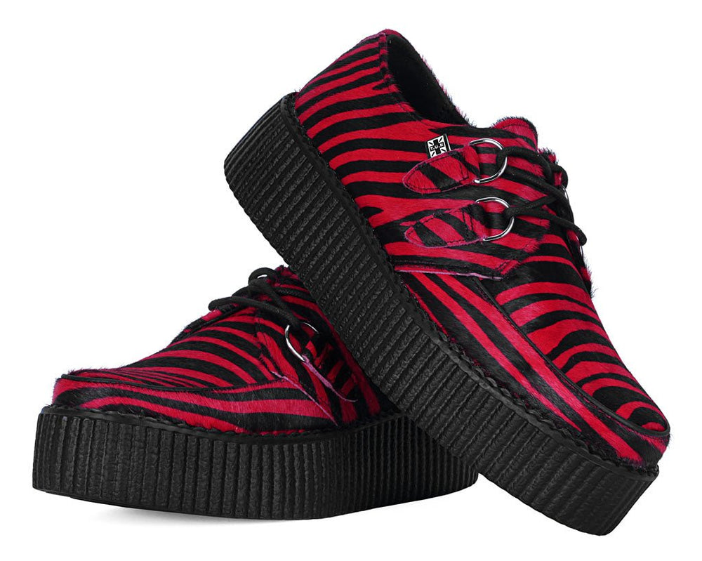 T.U.K. Shoes V3335 Red Zebra Viva Mondo Creeper