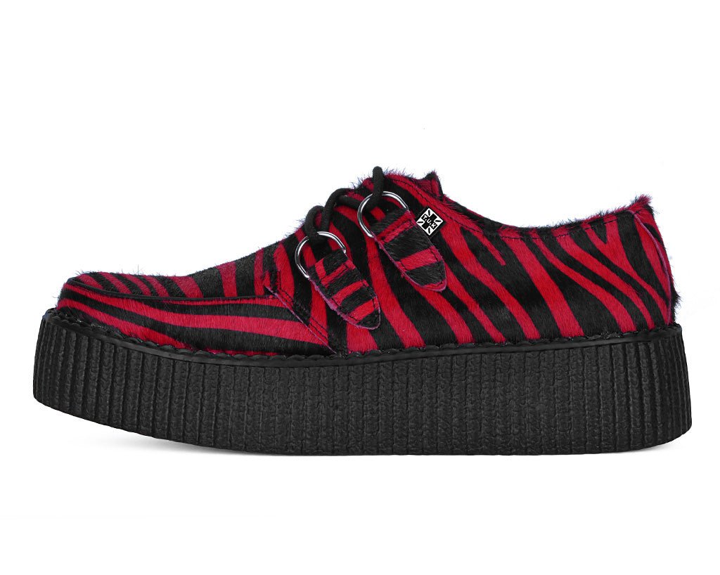 T.U.K. Shoes V3335 Red Zebra Viva Mondo Creeper