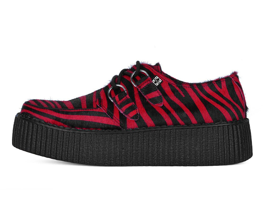 T.U.K. Shoes V3335 Red Zebra Viva Mondo Creeper