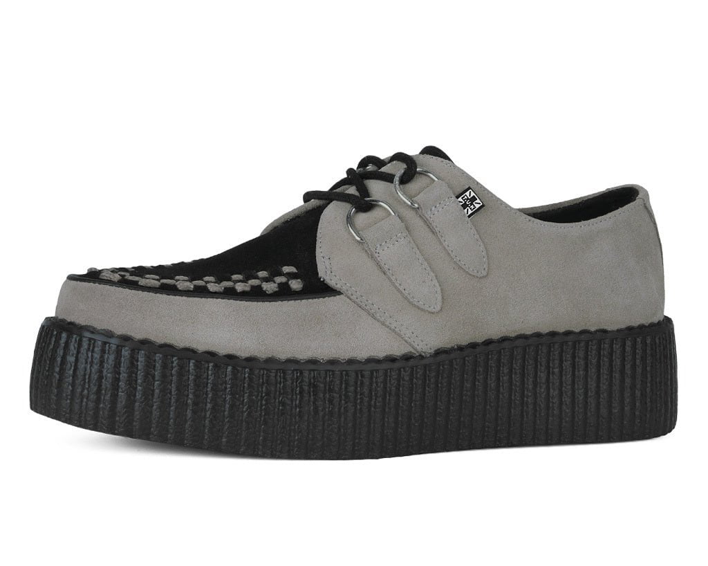 T.U.K. Shoes V3415 Taupe & Black Suede Viva Mondo Creeper