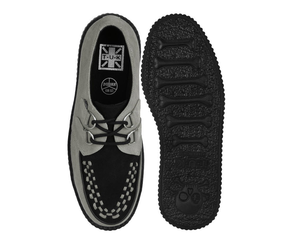 T.U.K. Shoes V3415 Taupe & Black Suede Viva Mondo Creeper