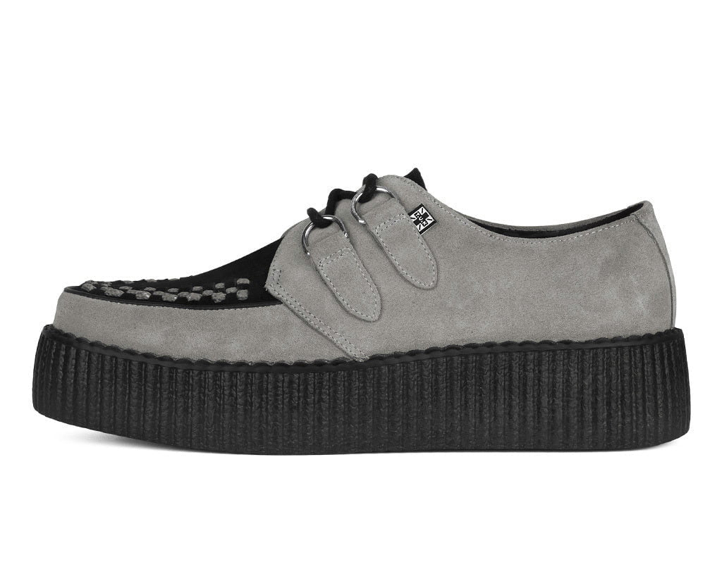 T.U.K. Shoes V3415 Taupe & Black Suede Viva Mondo Creeper