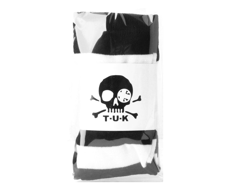 T.U.K. Shoes TSK1143 Black & White Striped Thigh High Sock TSK1143-OS
