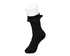 T.U.K. Shoes TSK1181 Black Rose Silk Trim Sock TSK1181-OS