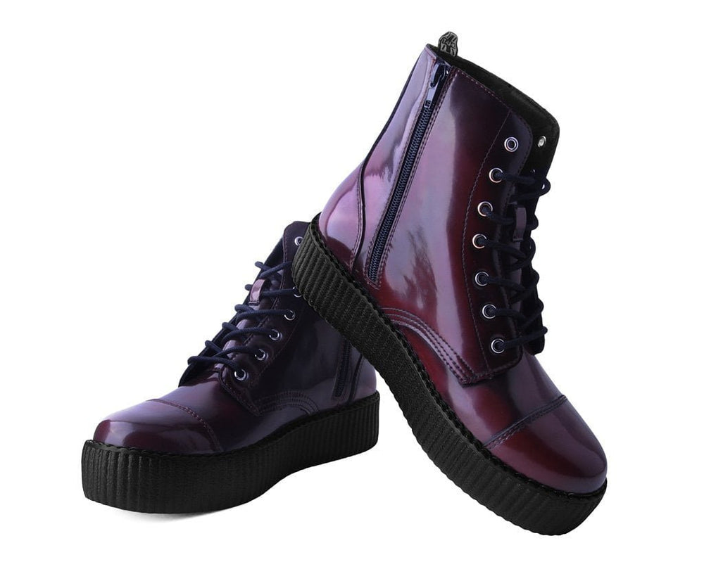 T.U.K. Shoes V9858 Burgundy Rub Off TUKskin™ 7-Eye Boot