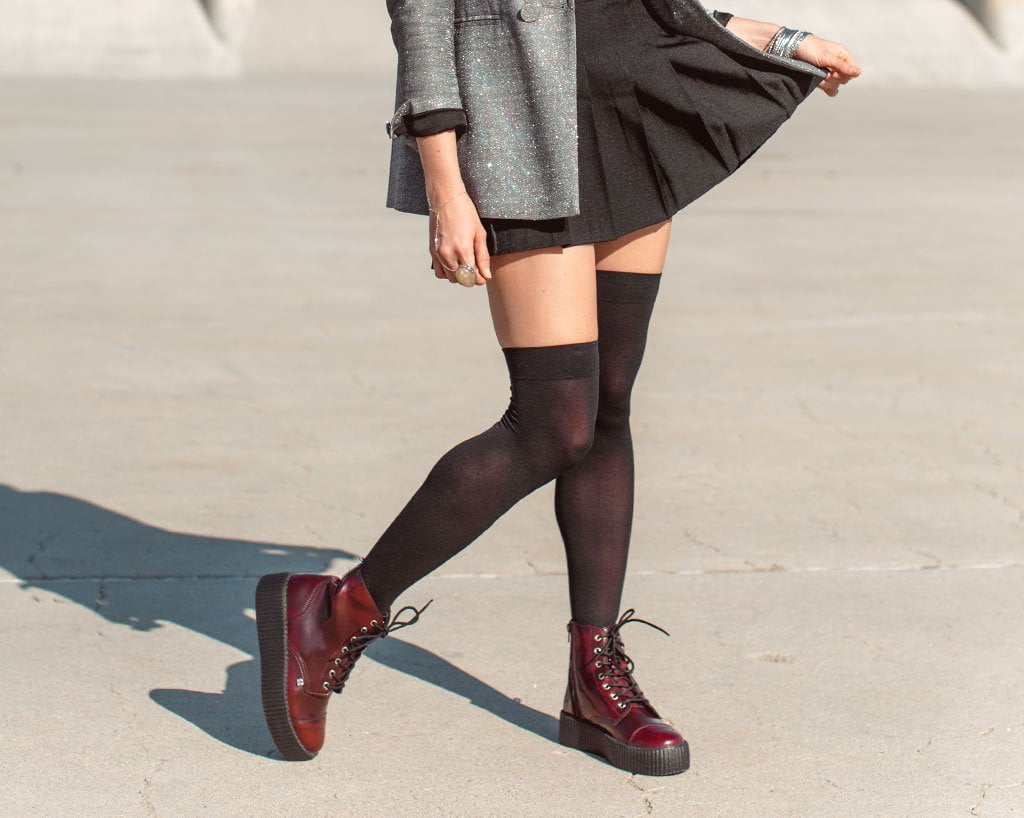 T.U.K. Shoes V9858 Burgundy Rub Off TUKskin™ 7-Eye Boot