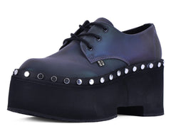 T.U.K. Shoes A3297 Midnight Chameleon Dino Flat Platform