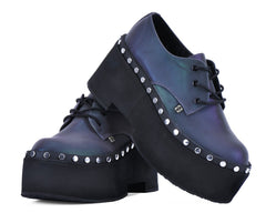 T.U.K. Shoes A3297 Midnight Chameleon Dino Flat Platform