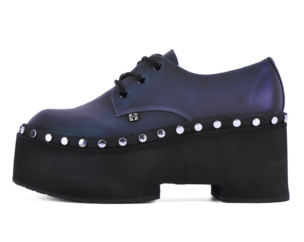 T.U.K. Shoes A3297 Midnight Chameleon Dino Flat Platform