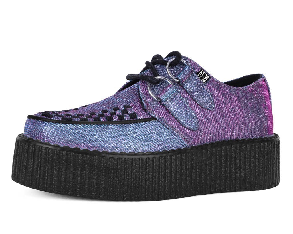 T.U.K. Shoes V3244 Reflective Leopard Shimmer Viva Mondo Creeper