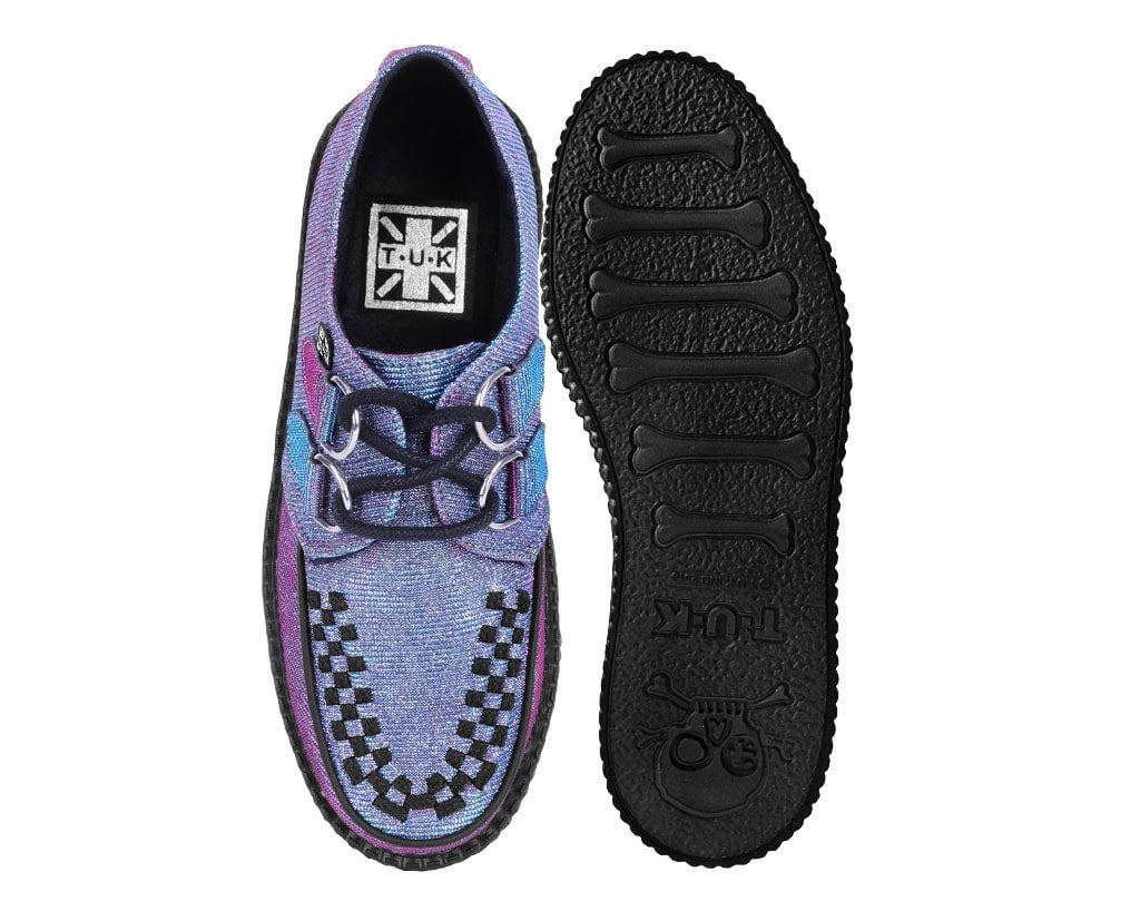 T.U.K. Shoes V3244 Reflective Leopard Shimmer Viva Mondo Creeper