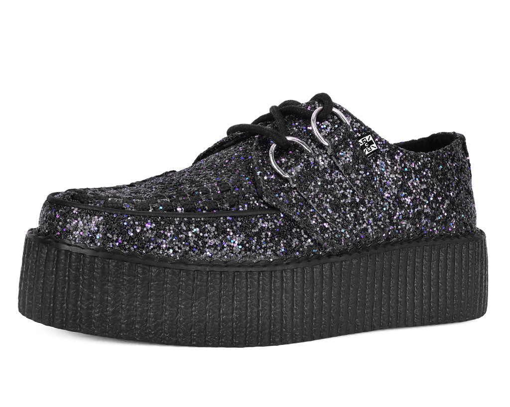 T.U.K. Shoes V3233 Midnight Glitter Viva Mondo Creeper