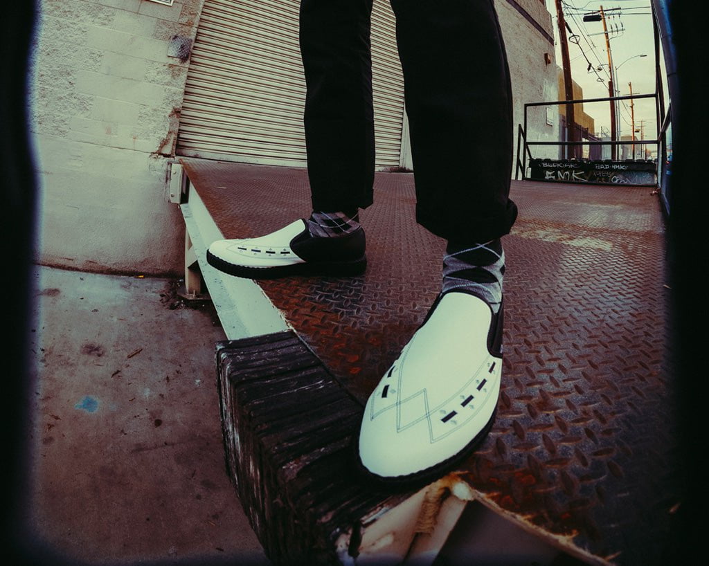 T.U.K. Shoes A3206 Black & White Slip-On Creeper