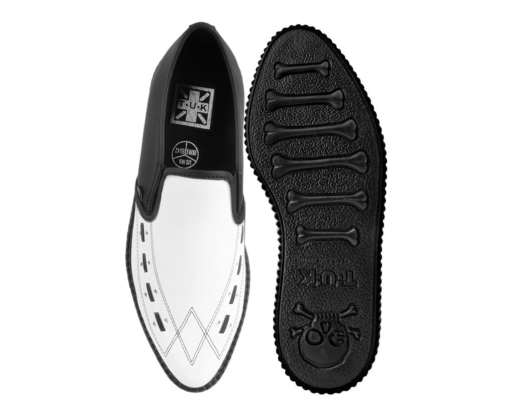 T.U.K. Shoes A3206 Black & White Slip-On Creeper