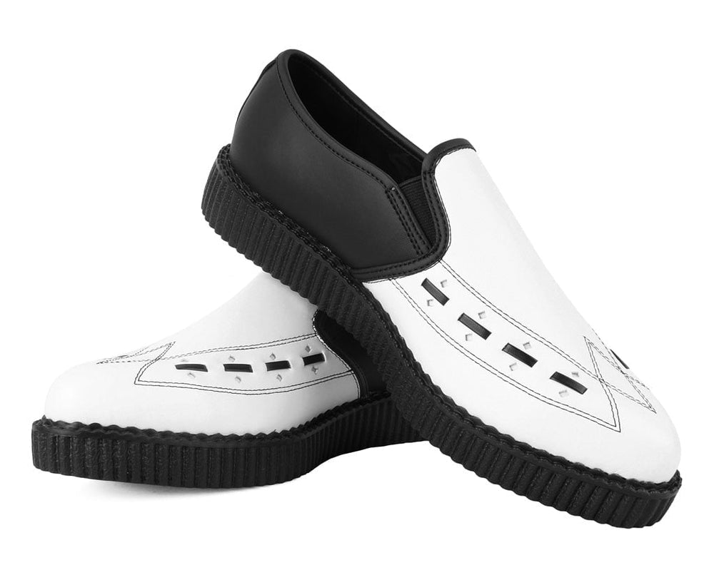 T.U.K. Shoes A3206 Black & White Slip-On Creeper