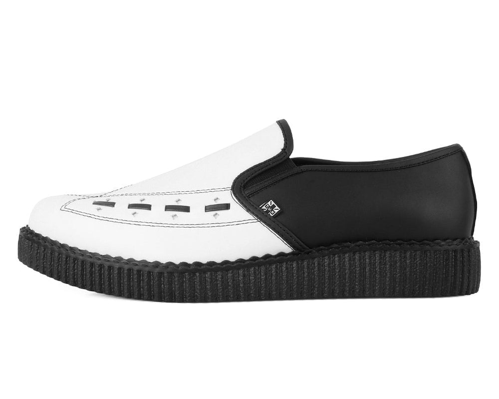 T.U.K. Shoes A3206 Black & White Slip-On Creeper