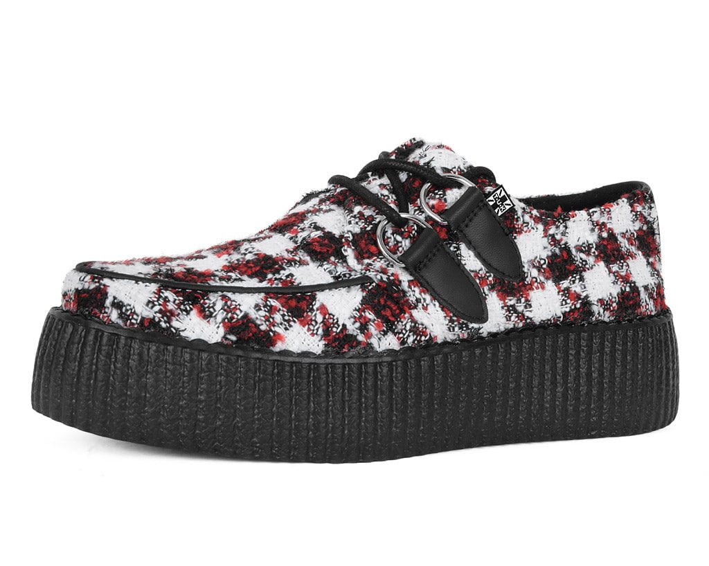 T.U.K. Shoes V3279 Red & White Checkered Viva Mondo Creeper