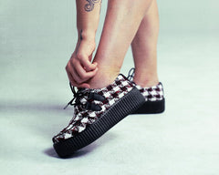 T.U.K. Shoes V3279 Red & White Checkered Viva Mondo Creeper