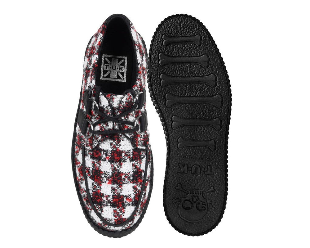 T.U.K. Shoes V3279 Red & White Checkered Viva Mondo Creeper