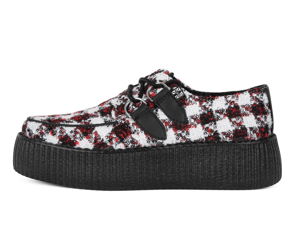 T.U.K. Shoes V3279 Red & White Checkered Viva Mondo Creeper