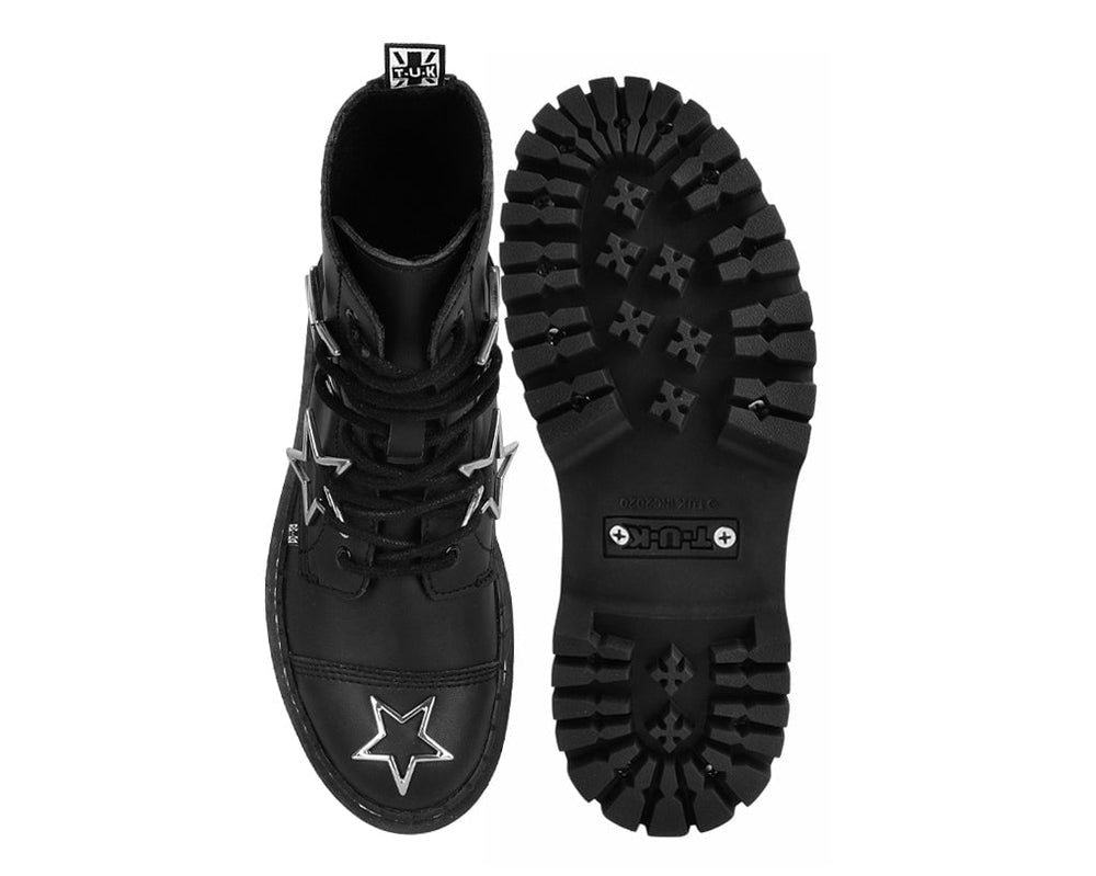 T.U.K. Shoes A3276 Black Star 7-Eye Double Decker Boot