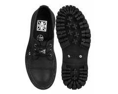 T.U.K. Shoes A3222 Black Cap Toe Double Decker Brogue