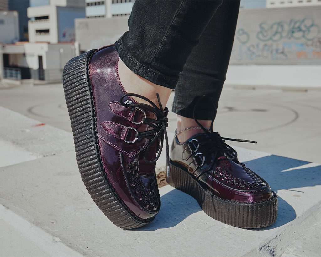 T.U.K. Shoes V3200 Purple Metallic Viva Mondo Creeper