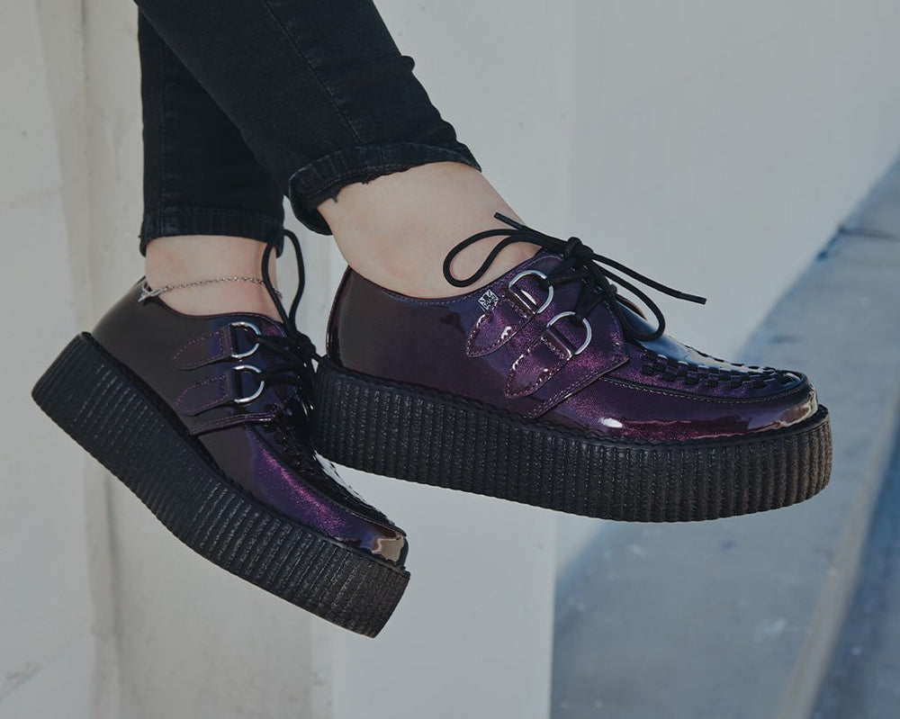T.U.K. Shoes V3200 Purple Metallic Viva Mondo Creeper