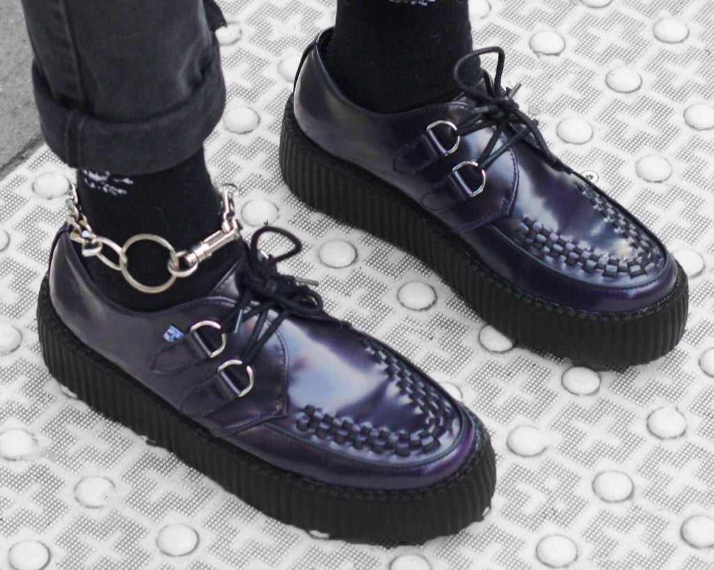 T.U.K. Shoes V3232 Purple Rub-Off Mondo Creeper
