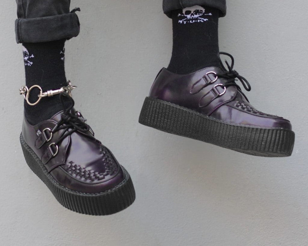 T.U.K. Shoes V3232 Purple Rub-Off Mondo Creeper