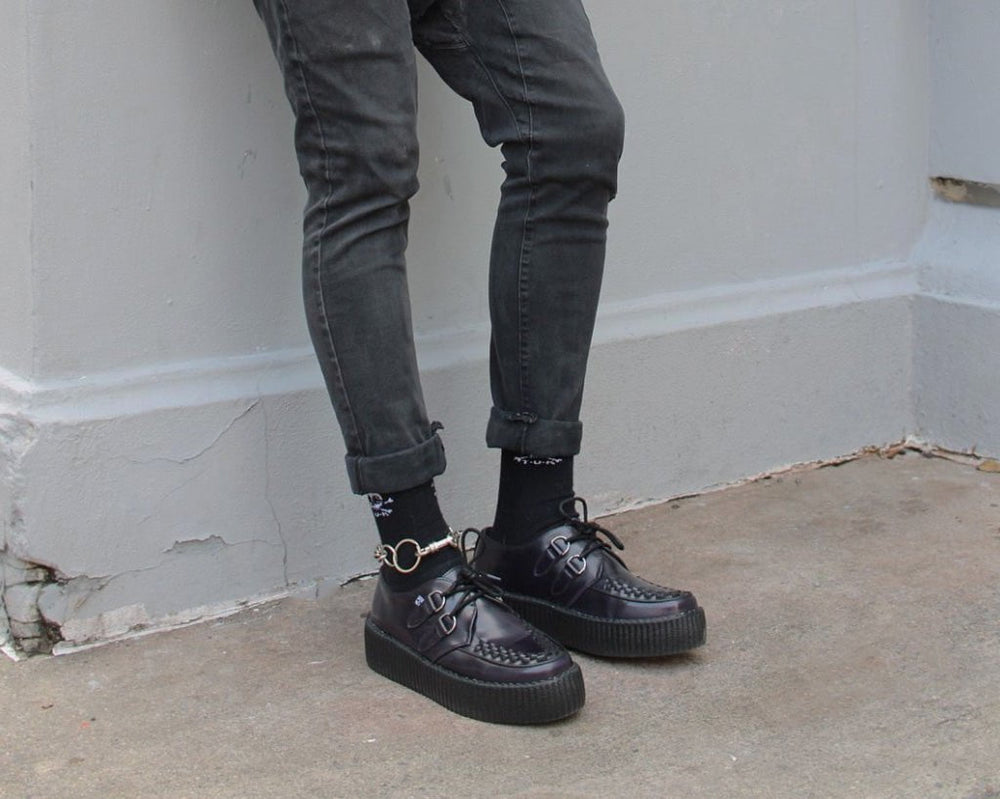 T.U.K. Shoes V3232 Purple Rub-Off Mondo Creeper