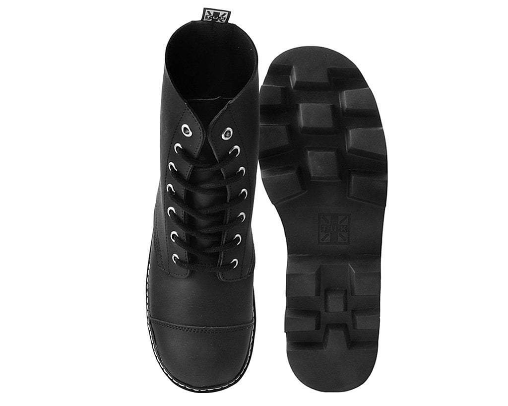 T.U.K. Shoes A9670 Black 7-Eye Dino Lug Sole Boot