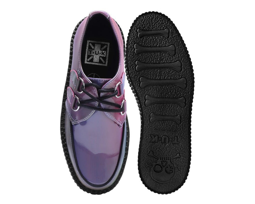 T.U.K. Shoes V3308 Rainbow Iridescent Viva Mondo Creeper