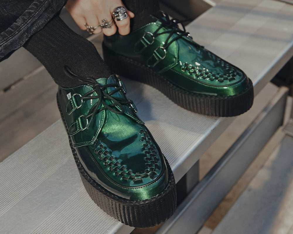 T.U.K. Shoes V3201 Emerald Metallic Viva Mondo Creeper