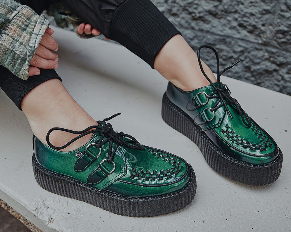T.U.K. Shoes V3201 Emerald Metallic Viva Mondo Creeper