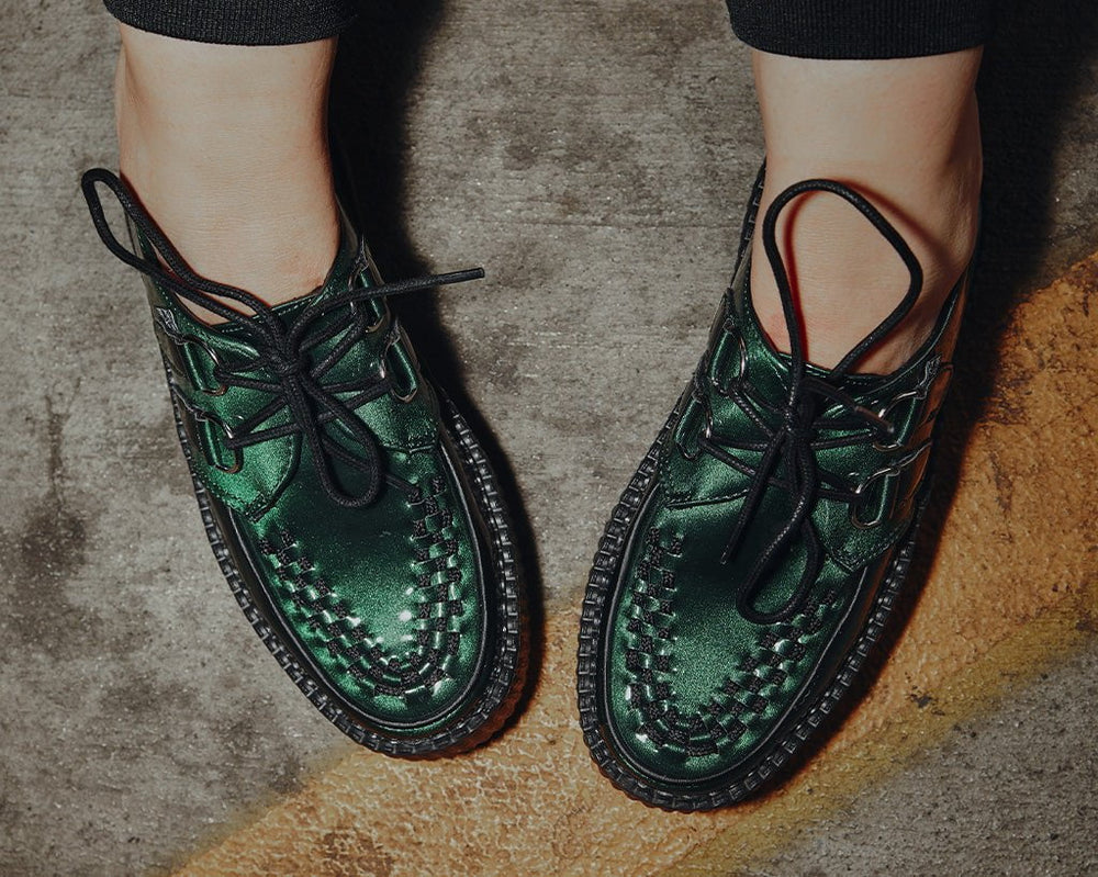 T.U.K. Shoes V3201 Emerald Metallic Viva Mondo Creeper